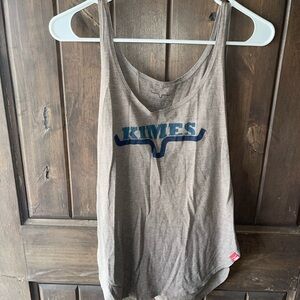 Kimes Ranch Brown Tank Top with Blue Logo